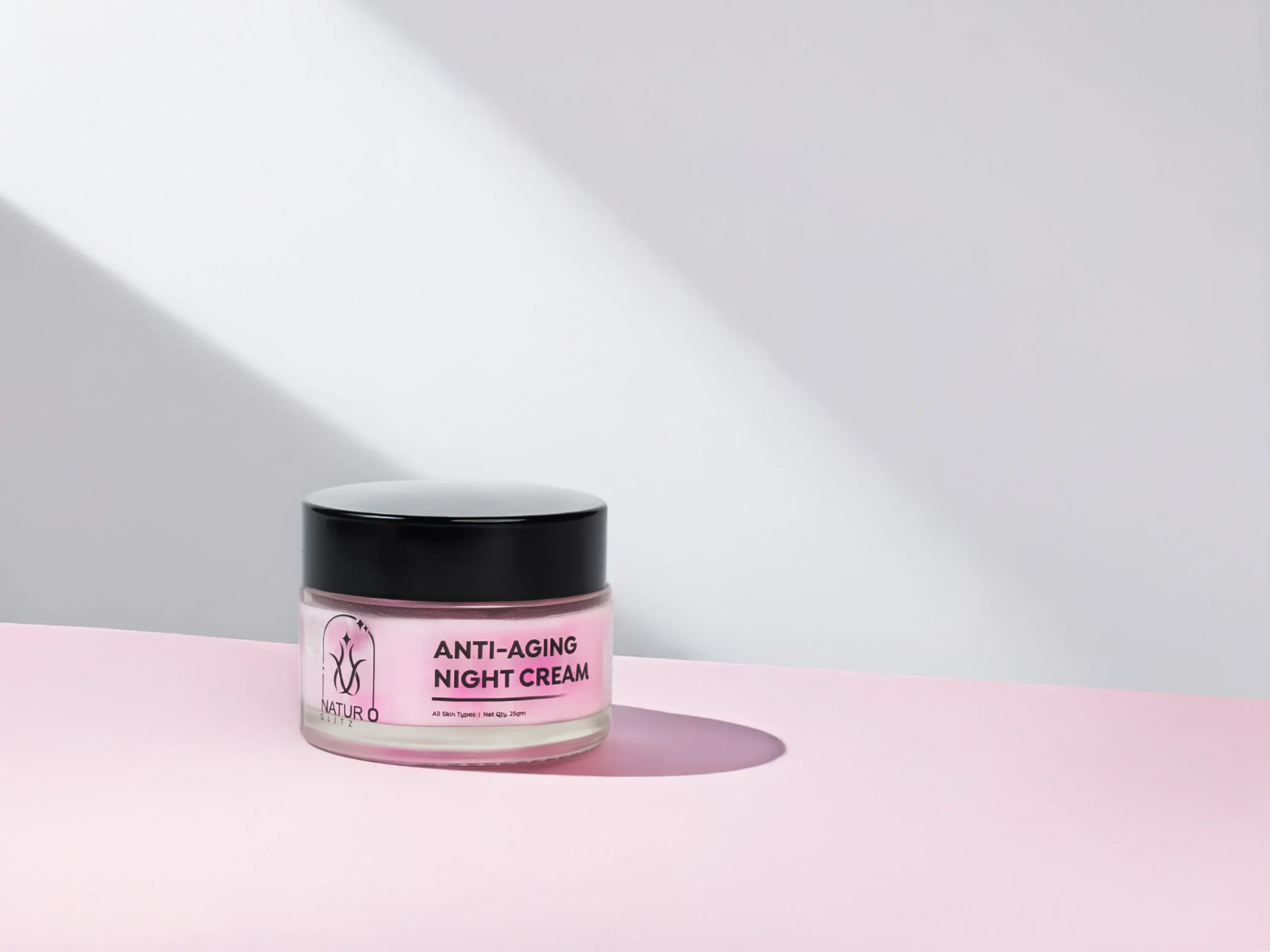 Chemical free face cream anti aging night cream in premium skincare packaging