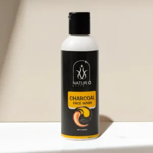 Natural face wash for women charcoal face wash cleanser in premium skincare bottle