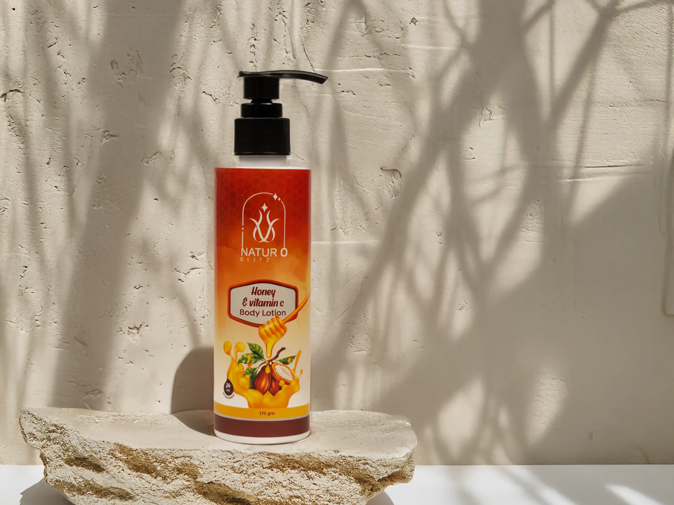 Best skin lotion honey and vitamin c body lotion in premium skincare pump bottle